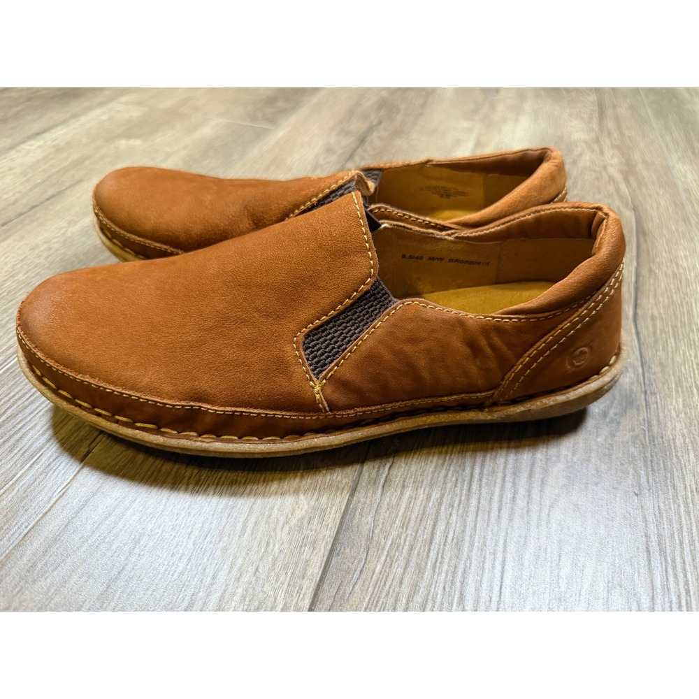 Born Miles Brown Leather Slip On Loafers Mens Size 8.5 BR0020916